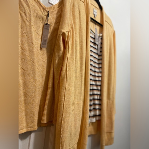 NIC+ZOE Tops - NWT 3-PIECE NIC ZOE SUNDANCE MINDFULLY MADE XL CARDIGAN JACKET SWEATER